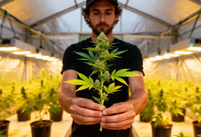 Lemon OG destaca entre las mejores variedades con aroma y terpenos cítricos. Su fragancia fresca y su cultivo sencillo la hacen ideal para interior.