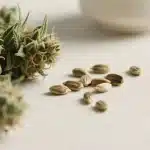 Semillas de marihuana con sabor a pino y aroma fresco.