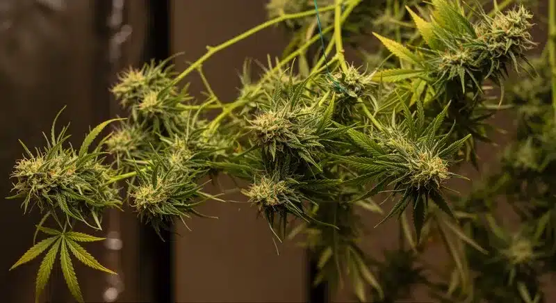 Cogollos maduros de las mejores semillas de exterior de cosecha temprana. Floración veloz y gran producción antes del final del verano.