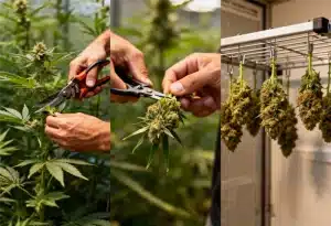 Cosecha de GG x Grapefruit Regular con flores resinosas.