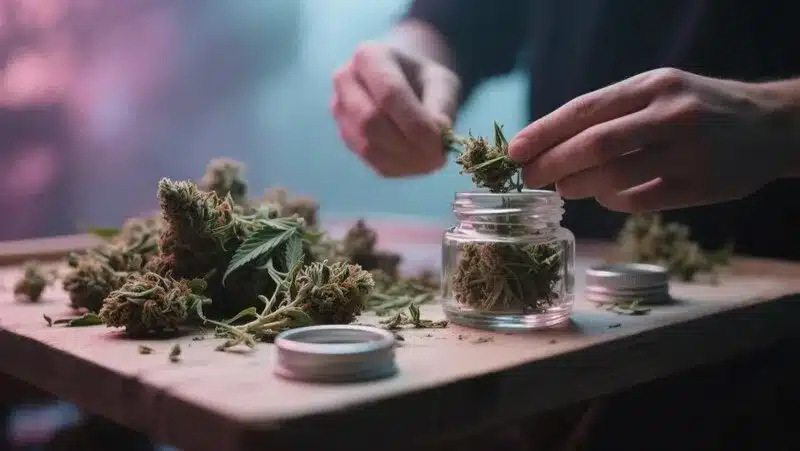 Curado de cogollos cultivados con semillas con aroma o terpenos de fresa, resaltando notas dulces y frutales. Ideal para conservar la intensidad de su sabor y fragancia natural.