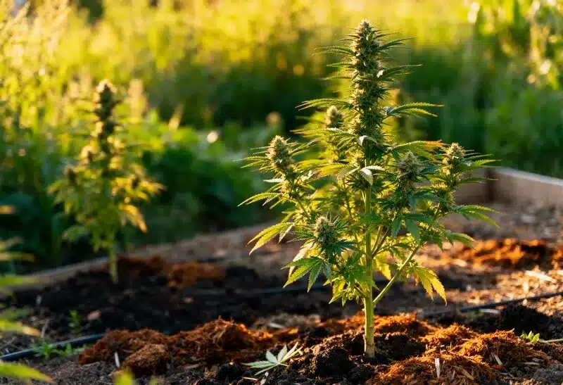 GG x Grapefruit Regular destaca por su vigor en exterior, produciendo flores grandes con aroma dulce y cítrico bajo el sol natural.