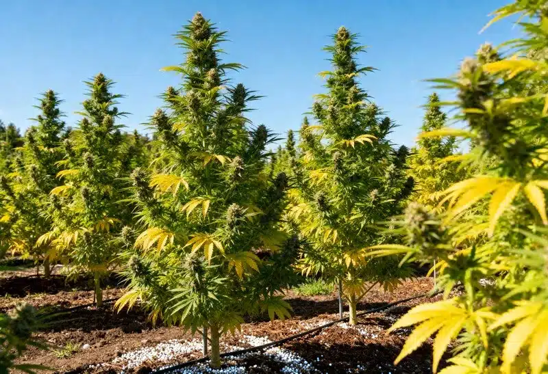 Floración madura de Gorilla Lemon Fire Regular brillante.