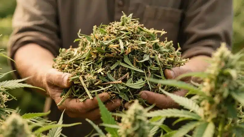 Cogollos de Lemon Haze Fast Version recién cosechados, con aroma cítrico intenso y gran producción. Variedad rápida y de alta calidad.