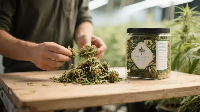 Cogollos de Lemon Jack Auto cuidadosamente seleccionados y curados a mano para máxima calidad y aroma cítrico intenso. 