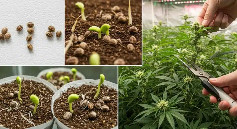 Lemonaid OG muestra germinación rápida y poda sencilla. Ideal para cultivadores que buscan plantas sanas y productivas.