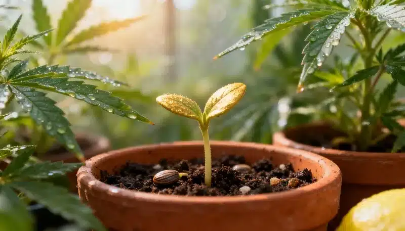 Semillas con perfil cítrico y aroma a limón ideales para crecer fuertes desde la plántula, con genética estable y excelente germinativo.
