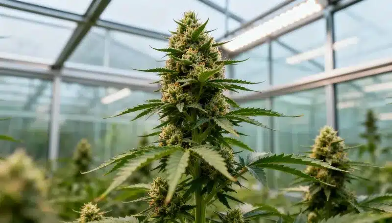 Una de las mejores autoflorecientes de gran producción para extracciones, cultivada en invernadero con cogollos densos y resinosos de alta calidad.