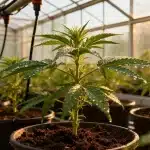 Tecnología para el cultivo de cannabis en casa con riego automático.