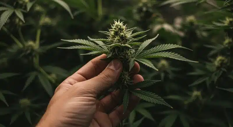 Pure Indica: cogollos densos y resinosos listos para la cosecha.