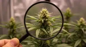 Red Kush Auto en floración interior: Cogollo autofloreciente.