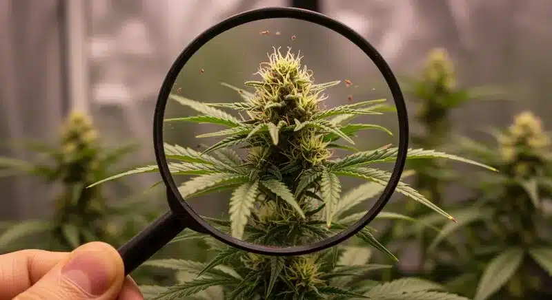 Red Kush Auto en floración interior: Cogollo autofloreciente.