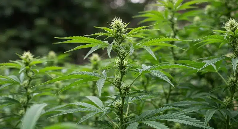 Rock Start en exterior: Planta de cannabis.