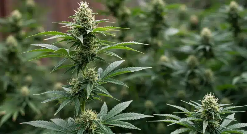 RS11 x Zoap en cultivo exterior con colas bien formadas.