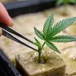Esqueje de cannabis Blackberry Moonrocks Auto en lana de roca.