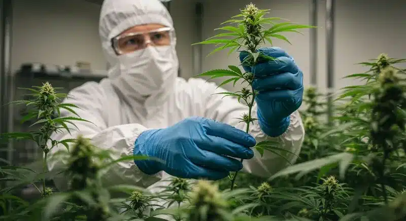 Cultivo in vitro y estabilidad genética del cannabis en laboratorio.