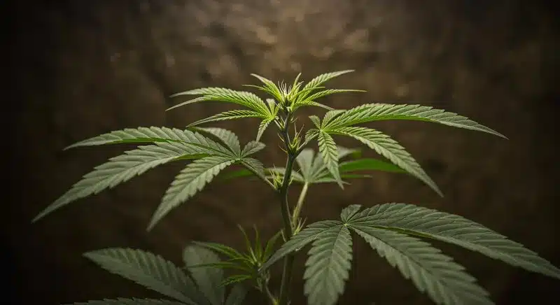 Planta de cannabis Candida CBD en fase vegetativa.