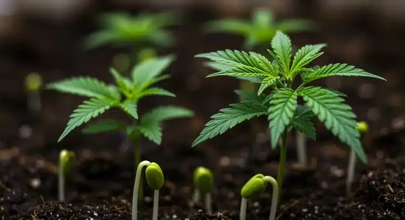 AK 59 en fase de germinación y crecimiento inicial.