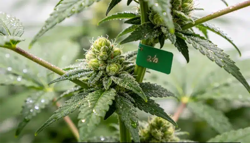 Afghan Kush x Blueberry con cogollo compacto y resinoso.