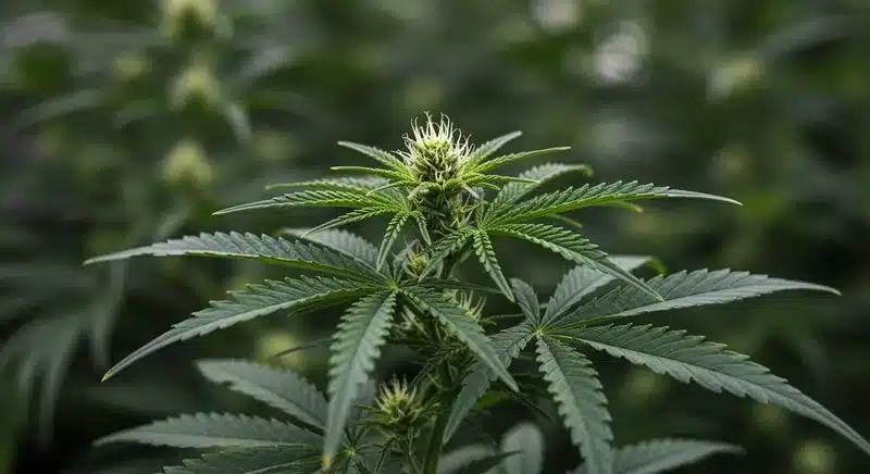 Flor de Carmen 2.0 con abundantes tricomas y pistilos blancos, cultivada en interior. Variedad productiva con cogollos densos y perfil aromático intenso y equilibrado.