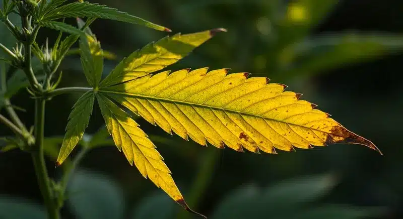 Guía para principiantes sobre decoloración de hojas de cannabis.