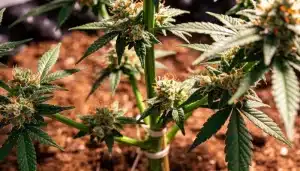 Planta California Orange x Skunk en floración.