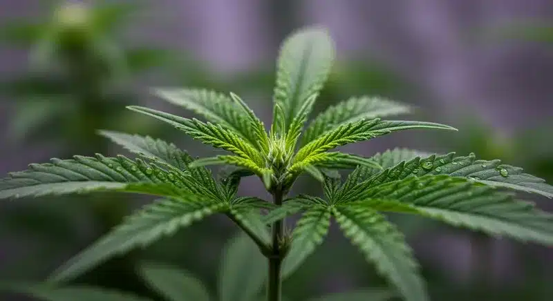 Plántula obtenida de semillas de cannabis para propagación por cultivo in vitro.
