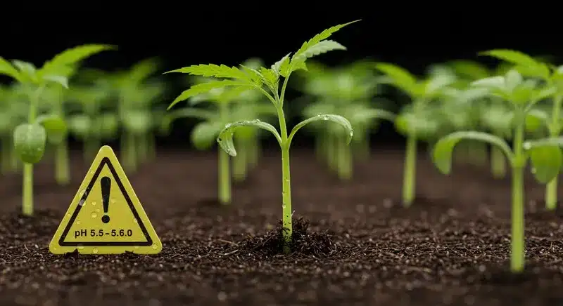 California Haze en germinación con control de pH.