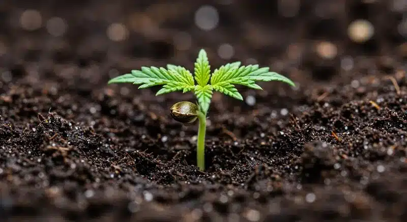 Pántula de Acid Diesel en germinación.