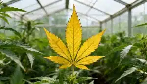 Factores genéticos en el amarilleo de hojas de cannabis en invernadero.