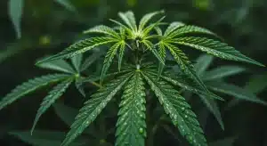 Semillas de cannabis orgánicas resistentes a enfermedades en planta saludable.