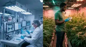 Diferencias entre análisis molecular y morfológico en cannabis.