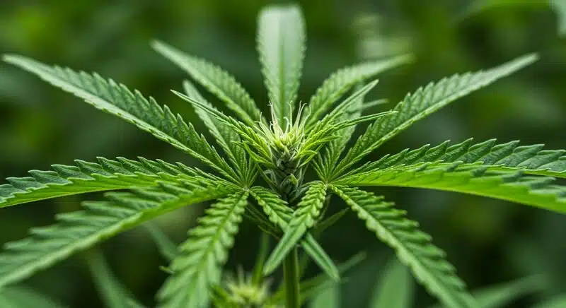 Planta de cannabis utilizada para certificación genética de variedades.