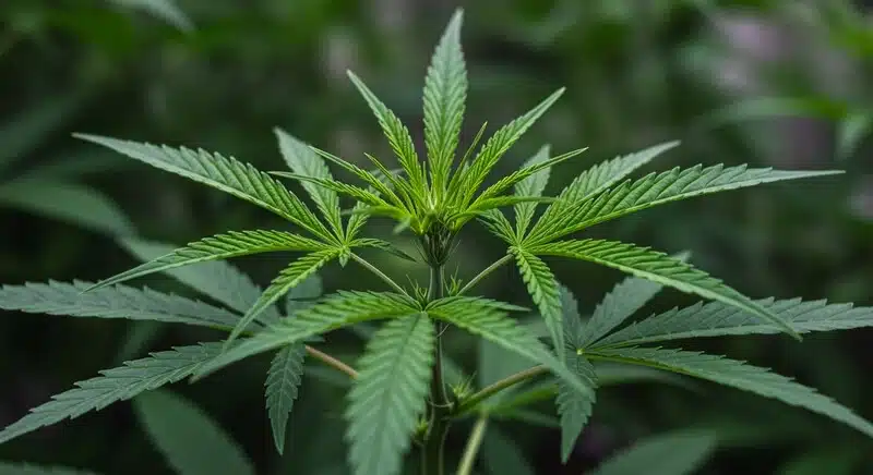 Planta joven de Critical x Amnesia en crecimiento vegetativo.