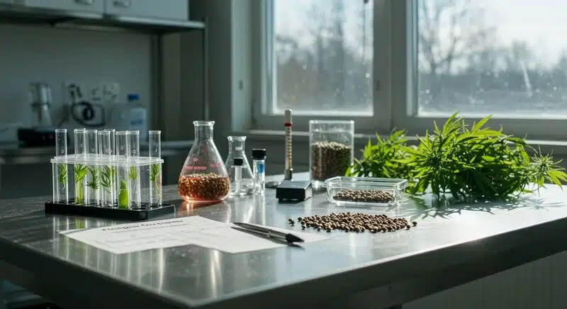 Semillas de cannabis con trazabilidad genética certificada.