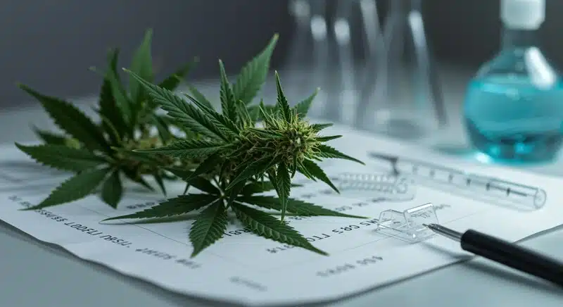Mapeo genético de variedades de cannabis en laboratorio.