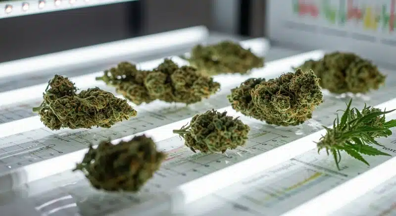 Validación de variedades de cannabis mediante PCR y análisis genético.