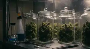 Semillas con alto THC y potencia estable asociadas a genéticas de cannabis conservadas en almacenamiento controlado.