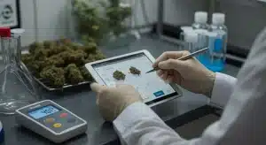 Marihuana en bolsas al vacío evaluada mediante análisis de calidad y almacenamiento.