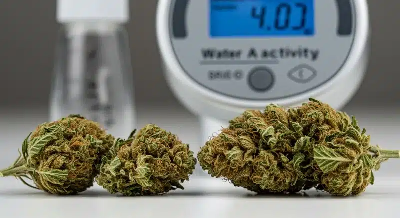 Curado correcto del cannabis y estabilidad de los cannabinoides en flores con humedad controlada.