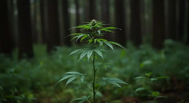Cultivo de Girl Scout Cookies x Blue Head Band desarrollándose en un entorno natural y una estructura abierta que favorece la penetración de luz. 