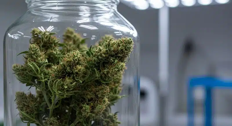 Efectos de la luz y el calor en los cannabinoides del cannabis.