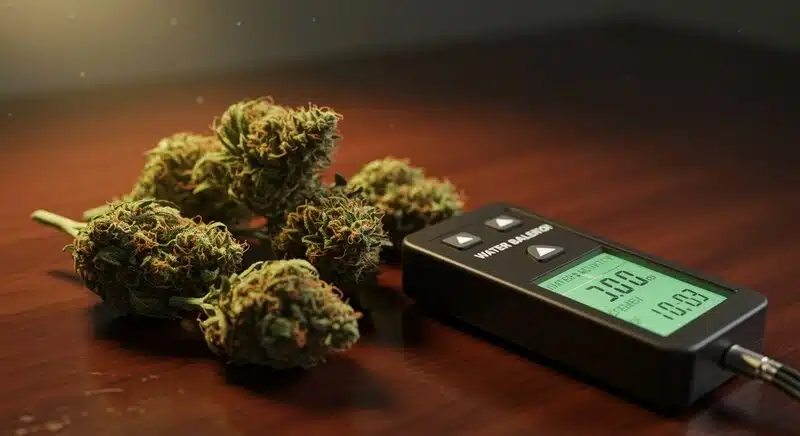 Por qué las autoflorecientes reducen la exposición microbiana con control de la actividad de agua en cogollos de cannabis..