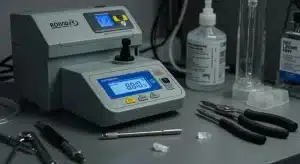 Almacenamiento a largo plazo de concentrados de cannabis monitorizado con instrumentos analíticos de precisión.
