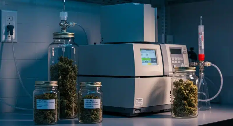 Las genéticas de cannabis adaptadas a climas húmedos pueden beneficiarse de controles de laboratorio que verifican parámetros como la humedad y la presencia de microorganismos.