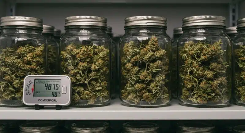 Temperatura y humedad ideales para conservar cannabis.