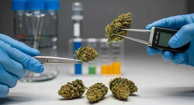 Variedades de marihuana tipo candy evaluadas por su perfil de terpenos y calidad de flor.
