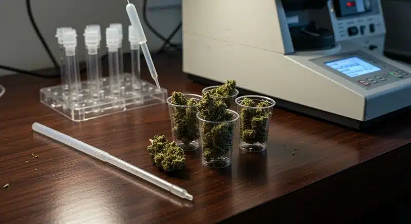 Qué variedades de cannabis se degradan más lentamente evaluadas mediante análisis comparativo de cannabinoides.