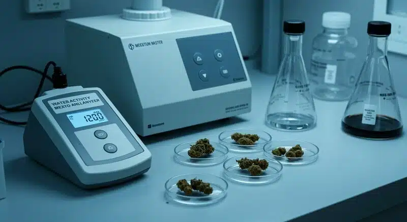 La biosíntesis de cannabinoides tras la cosecha en muestras de cannabis analizadas en laboratorio.