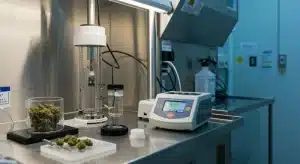 Tasa de degradación del THC según el espectro de luz analizada en laboratorio de cannabis.